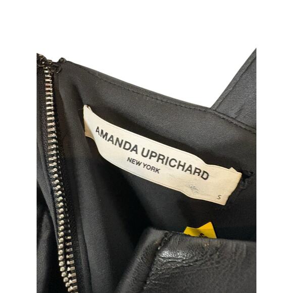Amanda Uprichard Nia Cropped Top Faux Leather Sexy Edgy Classy Party Concert S - Picture 8 of 10